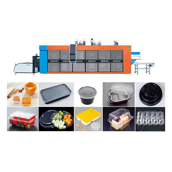 Máy hút định hình thành nhựa chân không tốc độ cao 3 trạm model XC46-71/122A-CWP